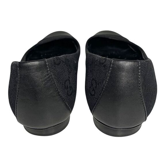 Gucci Guccissima Black Ballet Flat EU 37.5 US 7.5 Slip On Cap Toe Ballerina Shoe - Picture 7 of 11